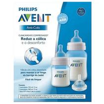 Kit Pack Mamadeiras Azul Anti Cólica Philips Avent BPA Free