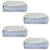 Kit Pack Organizador Multiuso 4 Unidades Tamanho PP 10x30x25