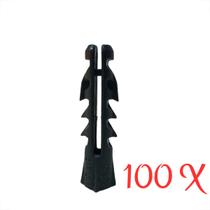 kit Pacote 100 Buchas 8mm Para Parede Bucha N 8 Cinza