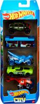 Kit Pacote Com 5 Carros Sortidos Hot Wheels - Mattel - Não é possivel escolher cores Kit Pacote Com 5 Carros Sortidos Hot Wheels - Mattel - Não é possivel escolher cores