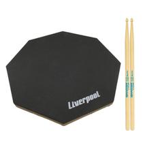 Kit Pad Para Estudo Praticável Liverpool 12" Com Baqueta 5B