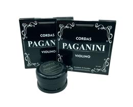 Kit Paganini 2 Encordoamentos Violino 3/4 4/4 + 1 Breu Claro