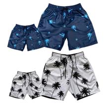 Kit Pai e Filho Iguais 2 Shorts Adultos e 2 Shorts Infantis