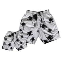 Kit Pai e Filho Short Tactel Masculino Bermudas Iguais Top