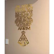 kit Pai Nosso e Nossa Senhora Aparecida Decoração Religiosa kit Pai Nosso e Nossa Senhora Aparecida Decoração Religiosa