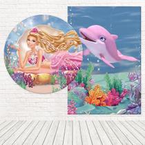 Kit Painéis Casadinho 3D Sublimado Barbie Sereia Fpc-235