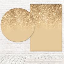 Kit Painéis Casadinho Tecido Sublimado 3D Glitter Dourado WPC-155 - Wear