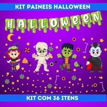 Kit Paineis Halloween Cute 36 Peças Perfeito Para Festas e Eventos Kit Paineis Halloween Cute 36 Peças Perfeito Para Festas e Eventos