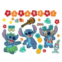 Kit Painéis Stitch Decoração Festa Temática Havaiana Kit Painéis Stitch Decoração Festa Temática Havaiana