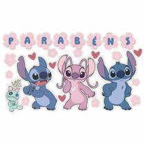 Kit Painéis Stitch e Angel Decoração Festa Infantil Parabéns 26 Pçs Kit Painéis Stitch e Angel Decoração Festa Infantil Parabéns 26 Pçs