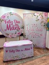 Kit Painel 1,50 e Retangular E Capa Mesa Dia Das Mães 2