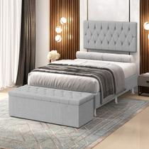 Kit Painel Centaurus 200 e Calçadeira Sagitarius Linho Aradecor