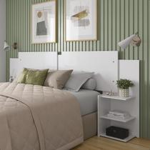 Kit Painel de Cama Box Quarto Regulável 3 Tamanhos com 2 Mesa de Cabeceira - MJM Casa dos Móveis Kit Painel de Cama Box Quarto Regulável 3 Tamanhos com 2 Mesa de Cabeceira - MJM Casa dos Móveis