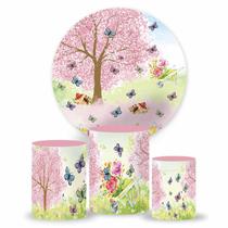 Kit Painel de Festa Jardim Encantado, Painel Redondo, Trio Veste Fácil, Trio Capa de Cilindro Kit Painel de Festa Jardim Encantado, Painel Redondo, Trio Veste Fácil, Trio Capa de Cilindro