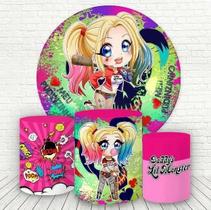 Kit Painel de Festa Redondo Trio Cilindro - ARLEQUINA Kit Painel de Festa Redondo Trio Cilindro - ARLEQUINA