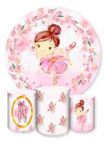 Kit Painel de Festa Redondo Trio Cilindro - BAILARINA Kit Painel de Festa Redondo Trio Cilindro - BAILARINA