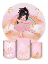Kit Painel de Festa Redondo Trio Cilindro - BAILARINA Kit Painel de Festa Redondo Trio Cilindro - BAILARINA