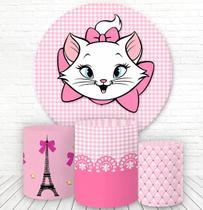 Kit Painel de Festa Redondo Trio Cilindro - GATINHA MARIE