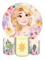 Kit Painel de Festa Redondo Trio Cilindro - RAPUNZEL