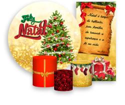 Kit Painel De Festa + Trio Capa Cilindro + Faixa Veste Fácil - Árvore De Natal Mágica 002 Kit Painel De Festa + Trio Capa Cilindro + Faixa Veste Fácil - Árvore De Natal Mágica 002