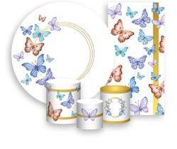 Kit Painel De Festa + Trio Capa Cilindro + Faixa Veste Fácil - Borboleta Efeito Glitter Dourado 008 Kit Painel De Festa + Trio Capa Cilindro + Faixa Veste Fácil - Borboleta Efeito Glitter Dourado 008