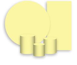 Kit Painel De Festa + Trio Capa Cilindro + Faixa Veste Fácil - Cor Liso Amarelo 048