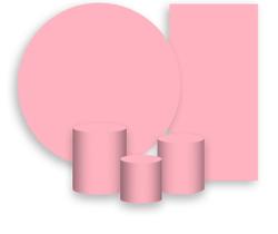 Kit Painel De Festa + Trio Capa Cilindro + Faixa Veste Fácil - Cor Liso Rosa 052