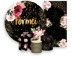 Kit Painel De Festa + Trio Capa Cilindro + Faixa Veste Fácil - Efeito Brilhos Formei 005 Kit Painel De Festa + Trio Capa Cilindro + Faixa Veste Fácil - Efeito Brilhos Formei 005