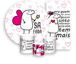 Kit Painel De Festa + Trio Capa Cilindro + Faixa Veste Fácil - Flork Fada Rosa 005