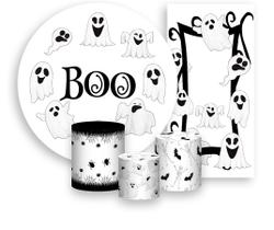 Kit Painel De Festa + Trio Capa Cilindro + Faixa Veste Fácil - Halloween Fantasminhas Cute 013 Kit Painel De Festa + Trio Capa Cilindro + Faixa Veste Fácil - Halloween Fantasminhas Cute 013