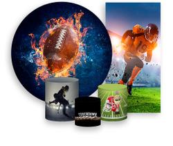 Kit Painel De Festa + Trio Capa Cilindro + Faixa Veste Fácil - Jogador de Futebol Americano 004