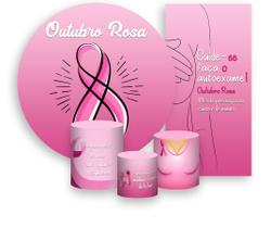 Kit Painel De Festa + Trio Capa Cilindro + Faixa Veste Fácil - Outubro Rosa Degradê 001 Kit Painel De Festa + Trio Capa Cilindro + Faixa Veste Fácil - Outubro Rosa Degradê 001