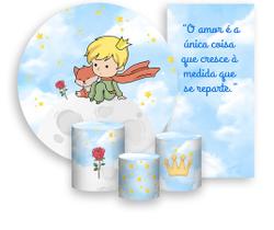 Kit Painel De Festa + Trio Capa Cilindro + Faixa Veste Fácil - Pequeno Príncipe Loiro 008 Kit Painel De Festa + Trio Capa Cilindro + Faixa Veste Fácil - Pequeno Príncipe Loiro 008