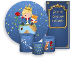 Kit Painel De Festa + Trio Capa Cilindro + Faixa Veste Fácil - Pequeno Príncipe Loiro Cute 010 Kit Painel De Festa + Trio Capa Cilindro + Faixa Veste Fácil - Pequeno Príncipe Loiro Cute 010