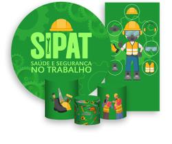 Kit Painel De Festa + Trio Capa Cilindro + Faixa Veste Fácil - SIPAT Verde Engrenagens 005 Kit Painel De Festa + Trio Capa Cilindro + Faixa Veste Fácil - SIPAT Verde Engrenagens 005