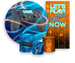 Kit Painel De Festa + Trio Capa Cilindro + Faixa Veste Fácil - Video-Game Controle 003 Kit Painel De Festa + Trio Capa Cilindro + Faixa Veste Fácil - Video-Game Controle 003