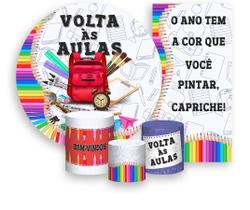 Kit Painel De Festa Trio Capa Cilindro Faixa Veste Fácil , Volta as Aulas 009 Kit Painel De Festa Trio Capa Cilindro Faixa Veste Fácil , Volta as Aulas 009