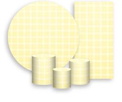 Kit Painel De Festa + Trio Capa Cilindro + Faixa Veste Fácil - Xadrez Degradê Amarelo Suave 014 Kit Painel De Festa + Trio Capa Cilindro + Faixa Veste Fácil - Xadrez Degradê Amarelo Suave 014