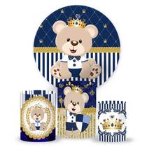 Kit Painel de festa Ursinho, painel redondo, capa de cilindro e portal romano, portal romano Ursinho Kit Painel de festa Ursinho, painel redondo, capa de cilindro e portal romano, portal romano Ursinho