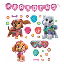 Kit Painel Decorativo Patrulha Canina Girls - 34 Itens Kit Painel Decorativo Patrulha Canina Girls - 34 Itens