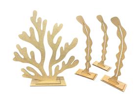 Kit Painel Display Festa Algas Fundo Do Mar Mdf Crú Enfeite Decorativo Kit Painel Display Festa Algas Fundo Do Mar Mdf Crú Enfeite Decorativo