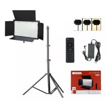 Kit Painel Iluminador 1064 Led Fotografia e Vídeo Controle Remoto Tripé Fonte MLG-108