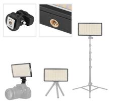 Kit Painel Iluminador Led416 Slim 30w Bateria F550 Carregador
