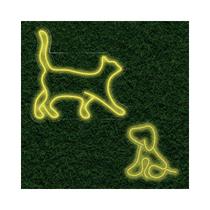 Kit Painel Neon Led Cachorro e Gato Pet Shop Amante de Animais Kit Painel Neon Led Cachorro e Gato Pet Shop Amante de Animais