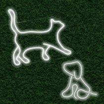 Kit Painel Neon Led Cachorro e Gato Pet Shop Amante de Animais