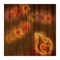 Kit Painel Neon Led Festa Junina Decoração Fogueira Kit Painel Neon Led Festa Junina Decoração Fogueira