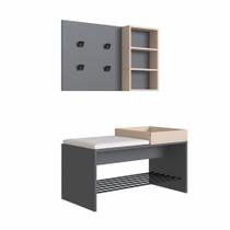 Kit painel organizador e banco Com futon FLOW Be mobiliário