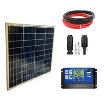 Kit Painel Placa Controlador Solar Fotovoltaica 60w Watts