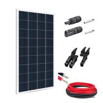 Kit Painel Placa Energia Solar 155w Cabos e Conectores MC4