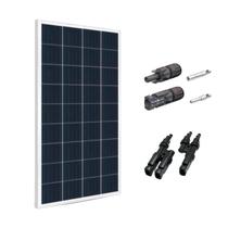 Kit Painel Placa Energia Solar 155w Conectores MC4 e MC4 Y